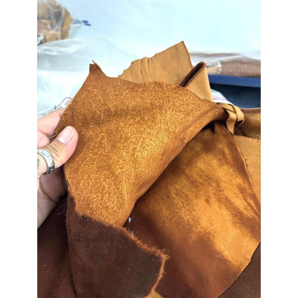 Genuine Leather Scrap Lot 8 LBS Mixed Pieces Upholstery Craft‎ DIY